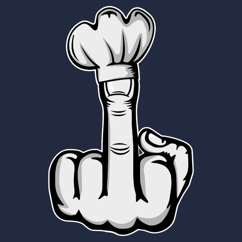 Middle Finger Stinky Finger Chef's Hat Design
