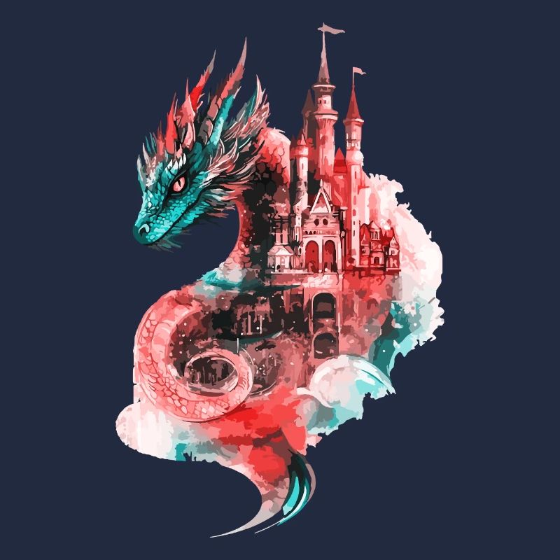 Dragon Castle Fantasy Magic Mythology Creature