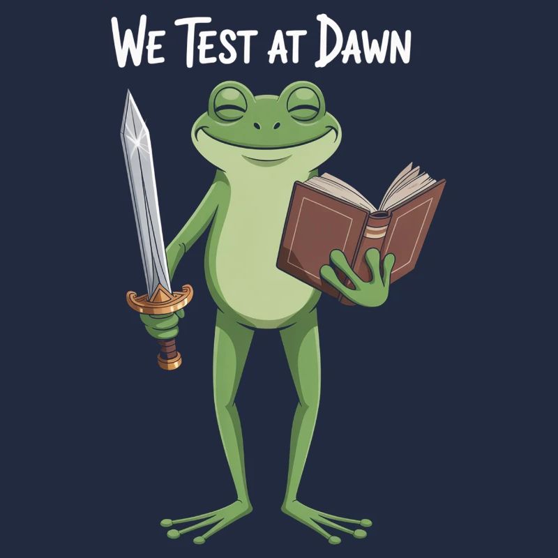 Dawn Test Frog: Schwert und Buch
