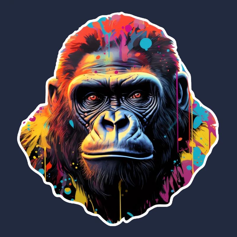 Gorilla Head Psychedelic