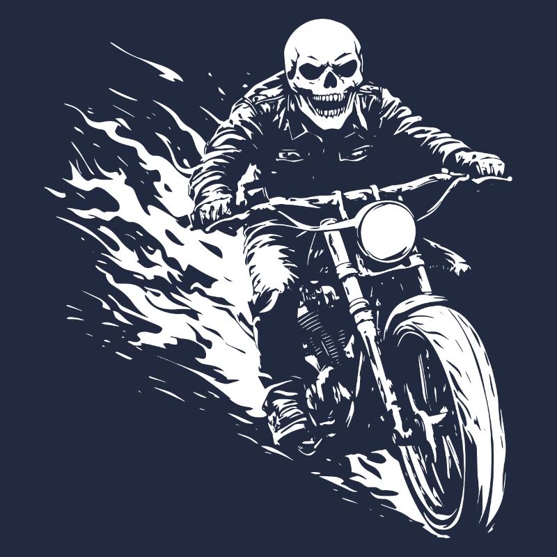 Biker Skull Motorcycle Gift