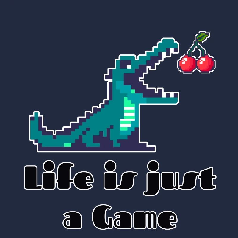 Life is Just a Game Retro Pixel Art Design