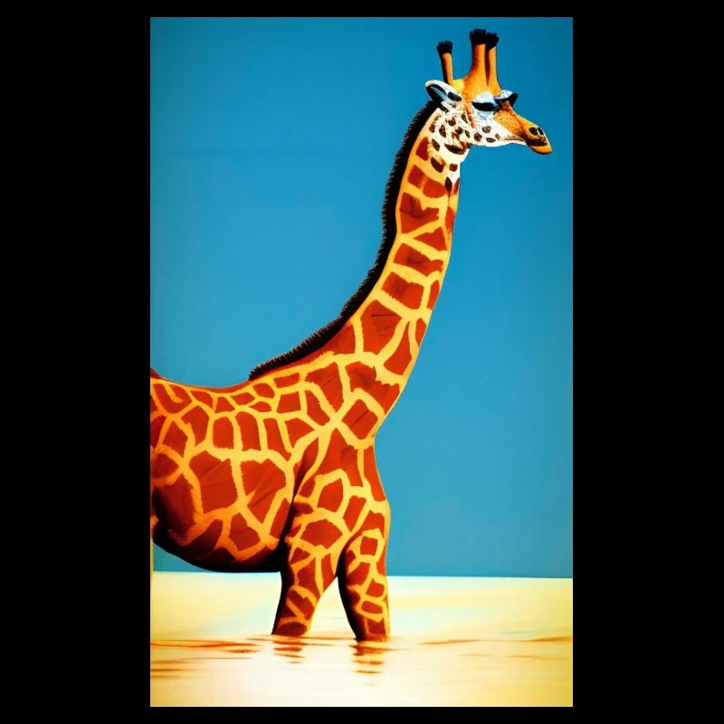 Coole Comic Zeichnung Giraffe Giraffa