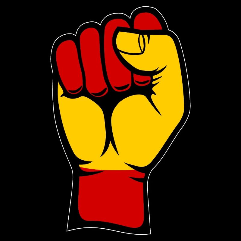 Poing du drapeau de l’Espagne