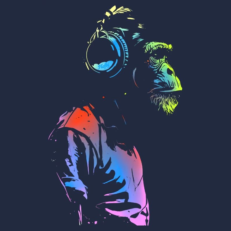 Affe mit Kopfhörern 🎧