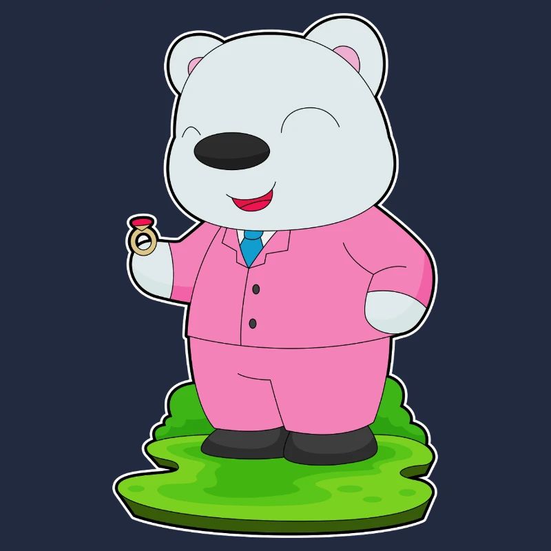 Eisbär Bräutigam Ehering Hochzeit