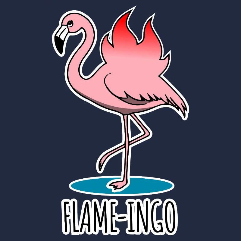 Flame-Ingo - ein flammender Flamingo