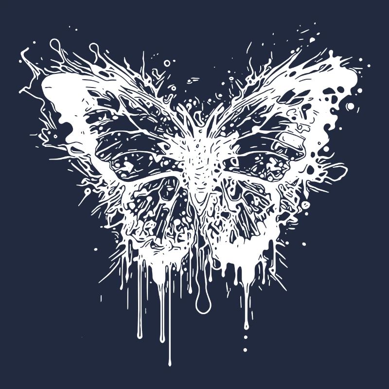 Papillon Tattoo Ink Splash Style