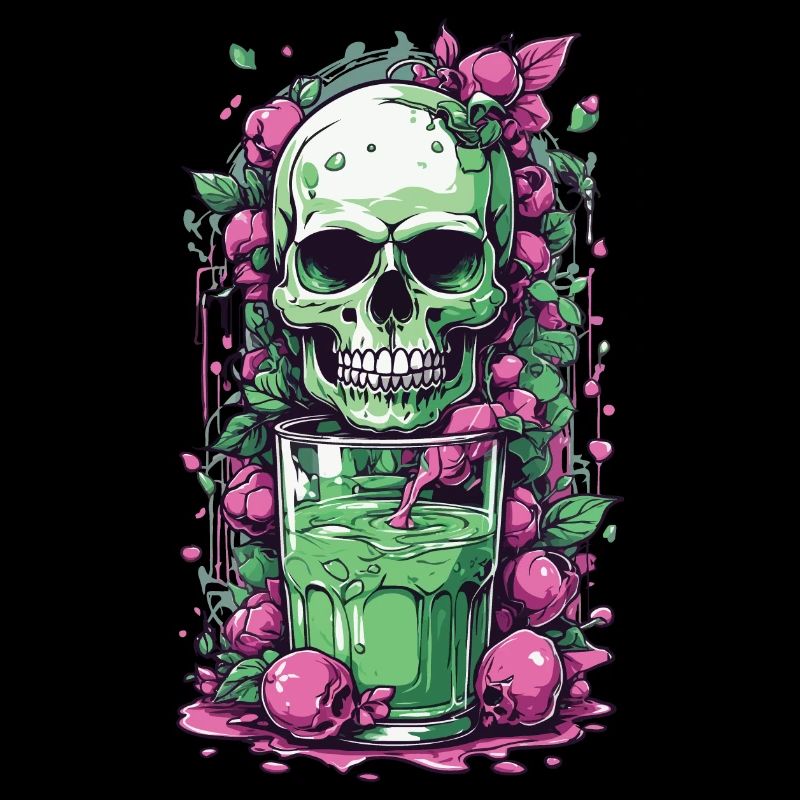 Gothic Skull Weirdcore Illustration Occult