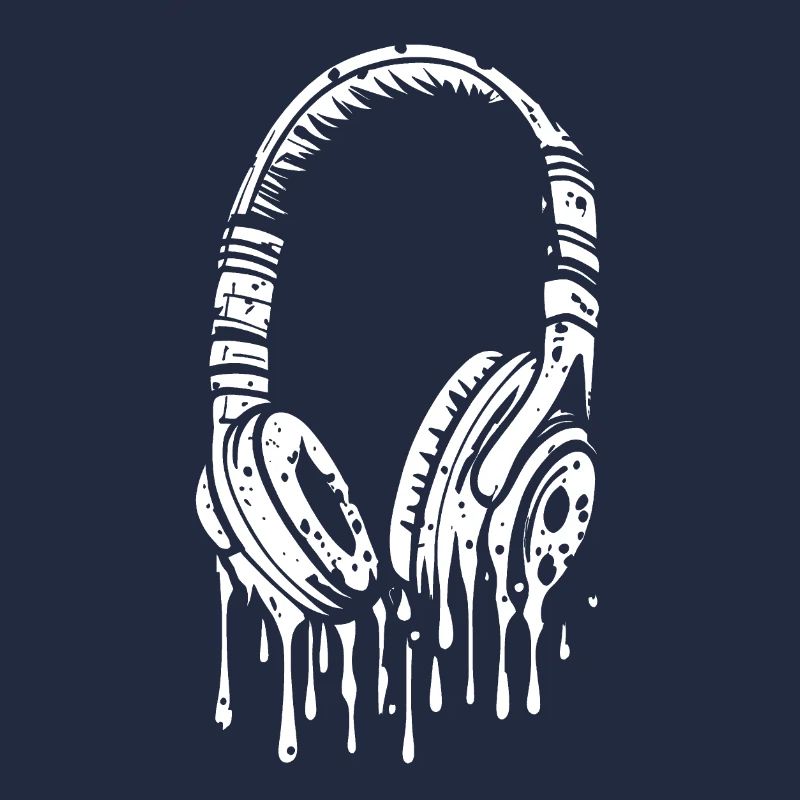 Comic Kopfhörer mit Tropfen