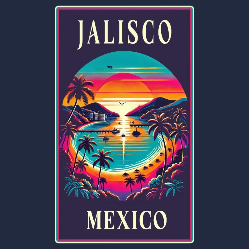 Jalisco Mexico palm tree design