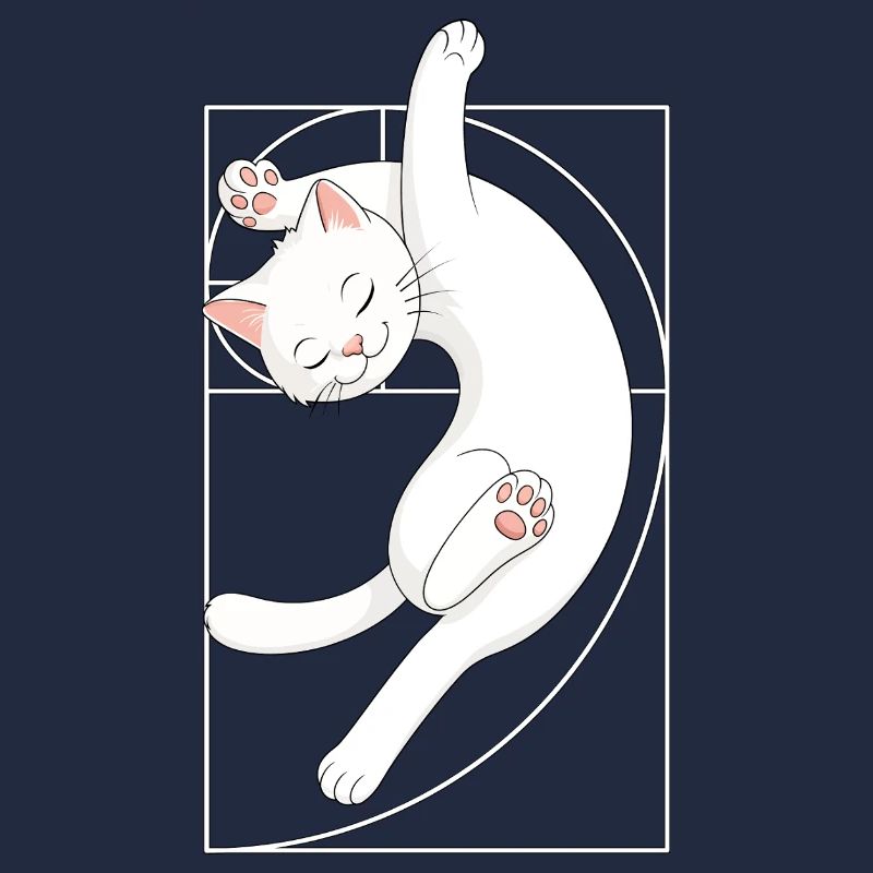 Fibonacci-Spirale Katze