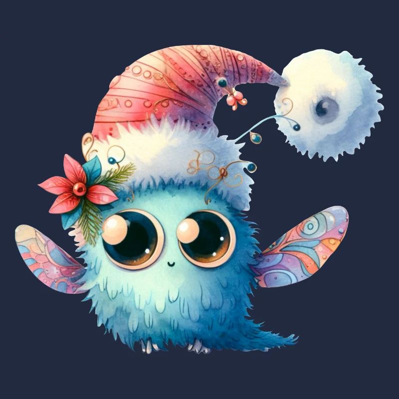 Monstre de Noël mignon et drôle
