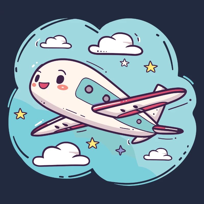 Flugzeug Comic Look
