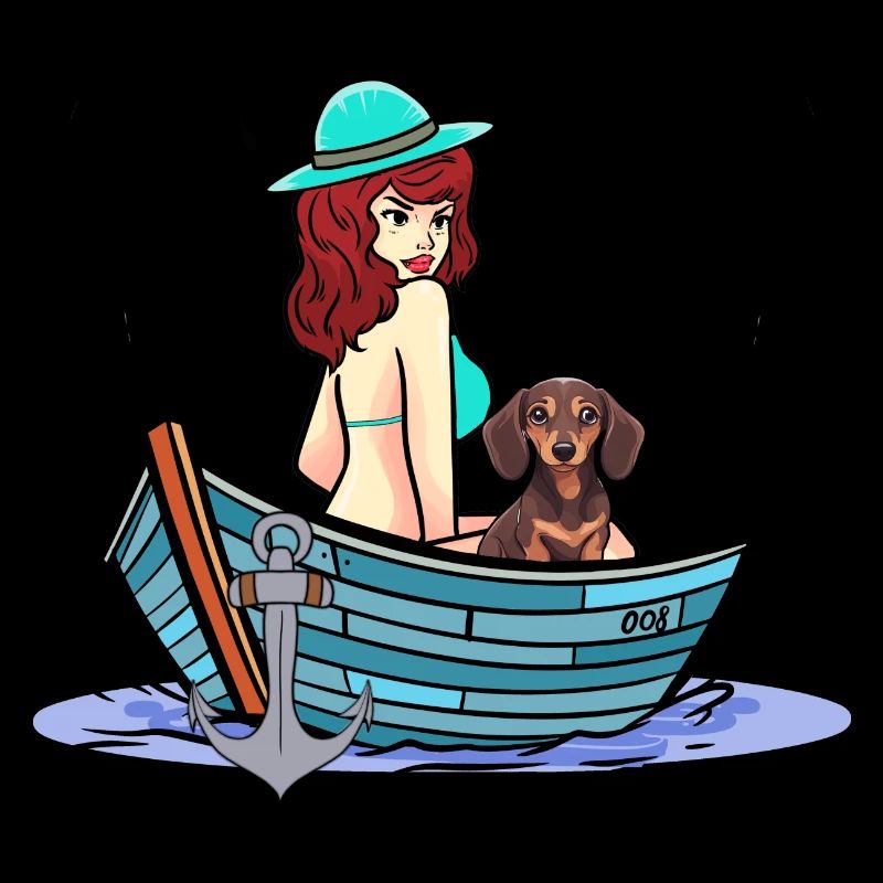 Urlaub Urlaubsreif Hund Boot Ferien Freizeit Hunde