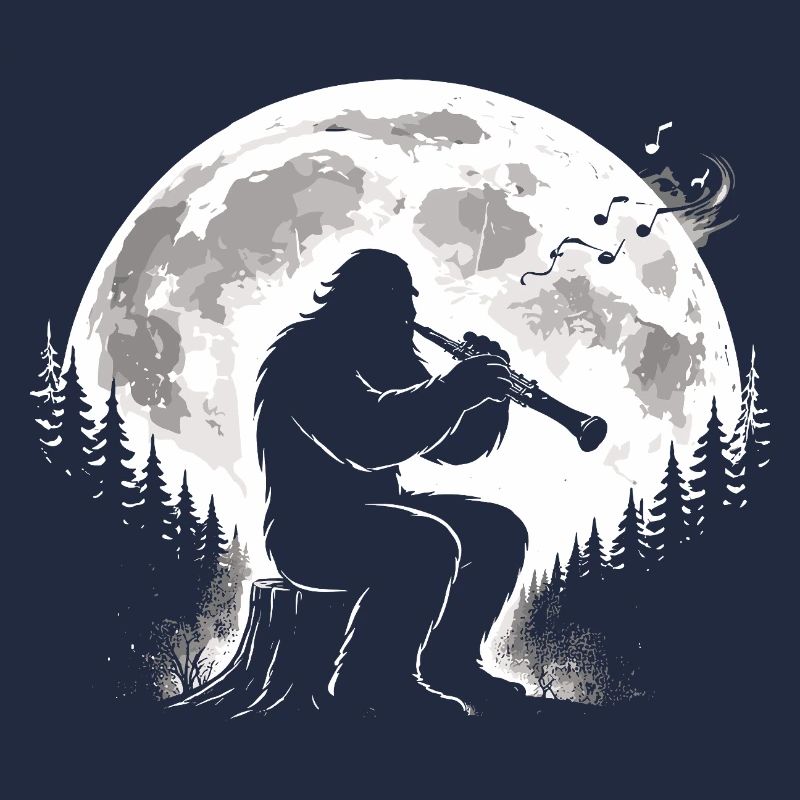 Bigfoot joue de la clarinette