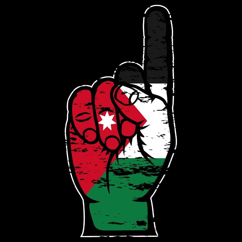 Drapeau jordanien numéro 1 utilisé