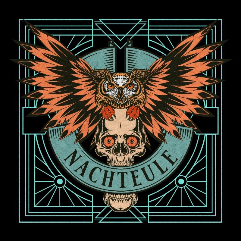 Nachteule Schädel Pank