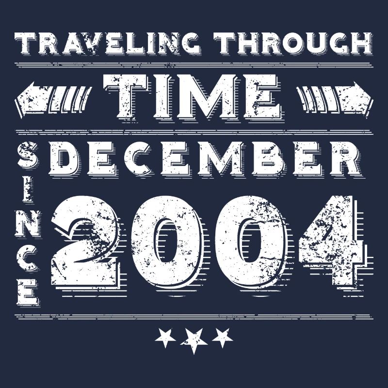 Vintage Zeitreise Geburtstags Design Dezember 2004