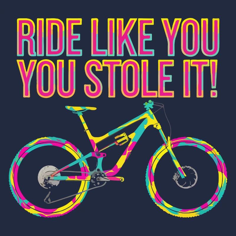 Vibrant Mountain Bike Motivation Tee