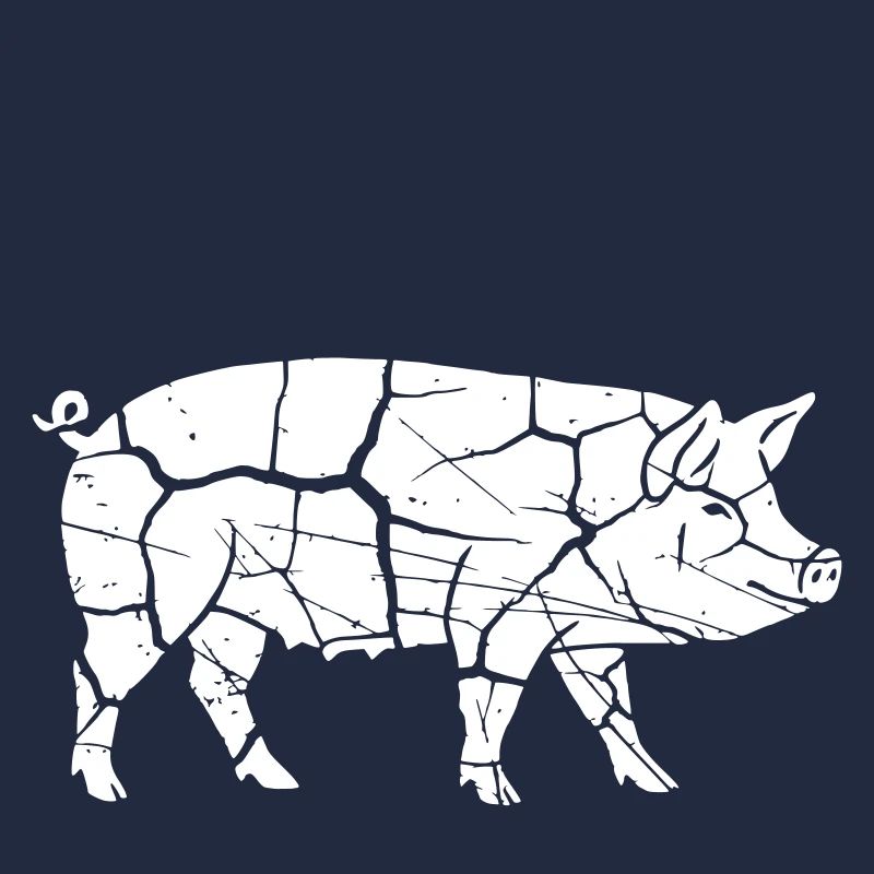 Pig Mosaic Sliver Art Vector
