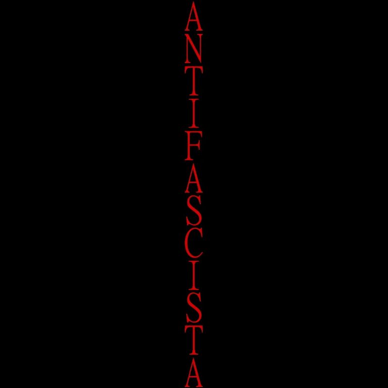 lettrage antifasciste vertical élégant