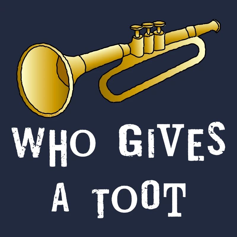 Trompete Toot weißer Text