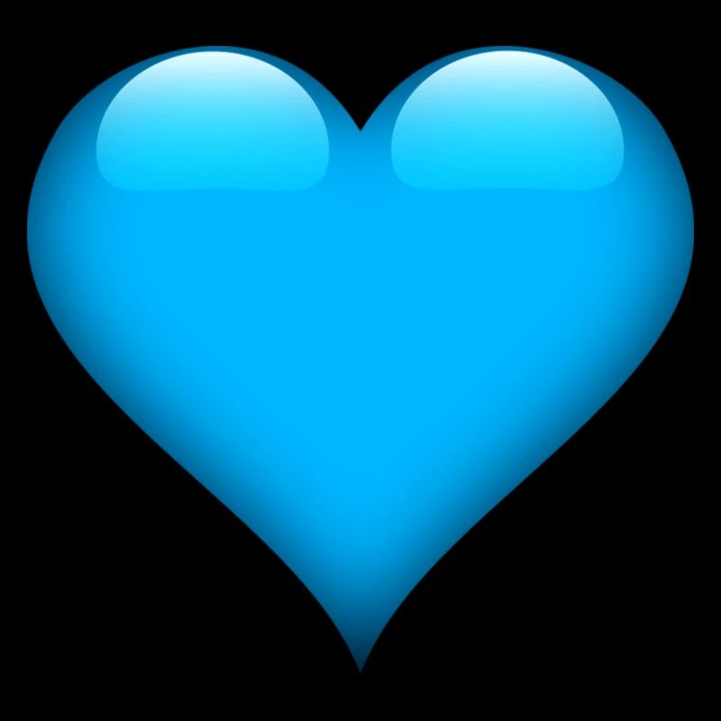 Blaues Gloss-Herz Design