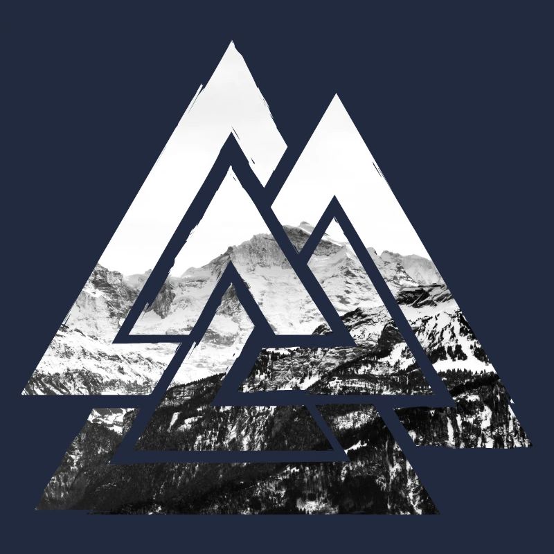 Valknut, Symbol von Odin - Mit Gebirge