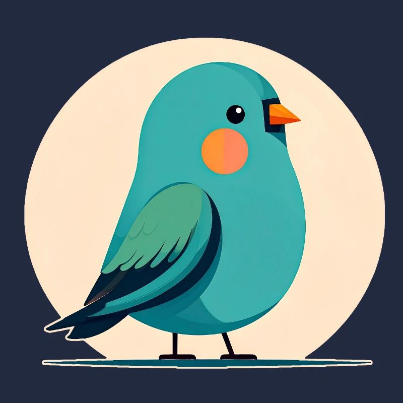 Kleiner grün-blauer Vogel
