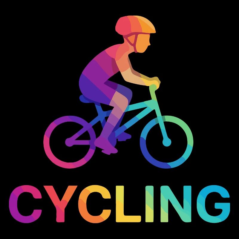 Enfant cycliste à gradient vibrant