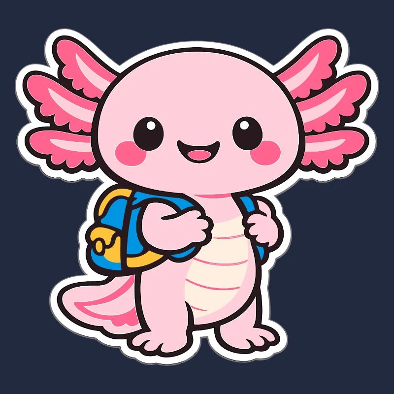 Cuddly axolotl