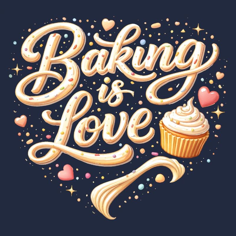 Baking is Love Backen Spruch Design 