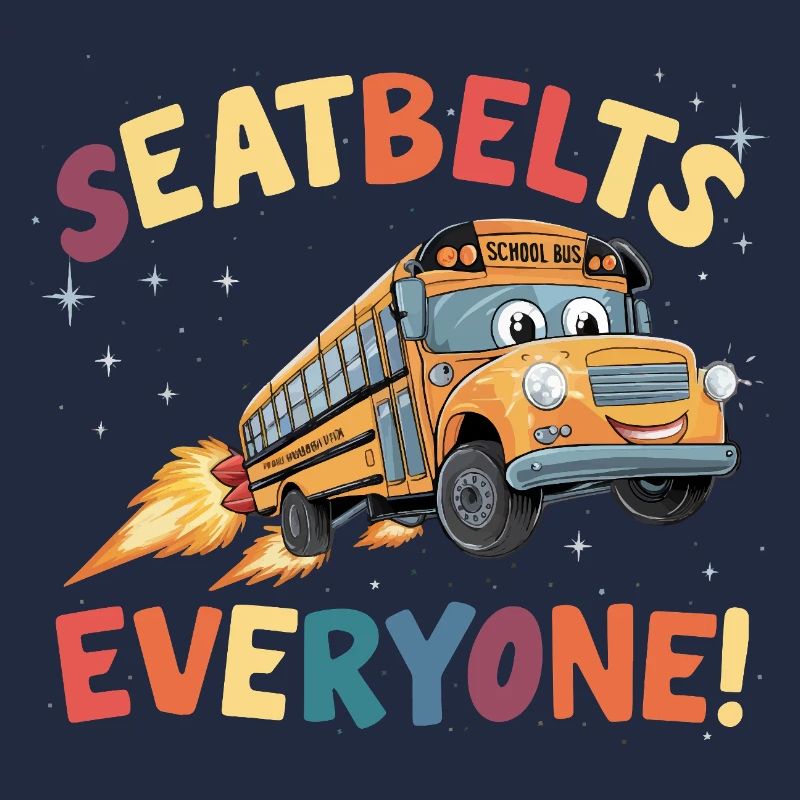 Vol de fusée du bus scolaire spatial