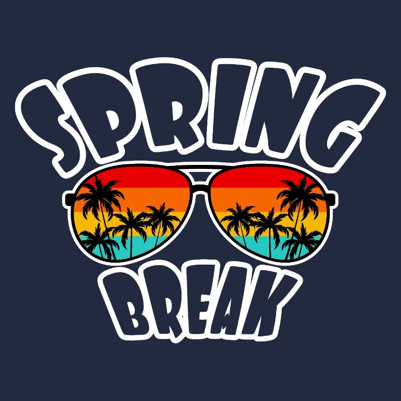 Spring Break Retro Sunset & Beach
