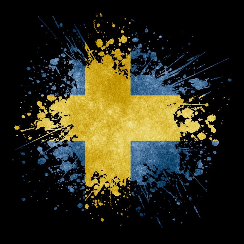 Drapeau de la Suède Splash Sweden Design