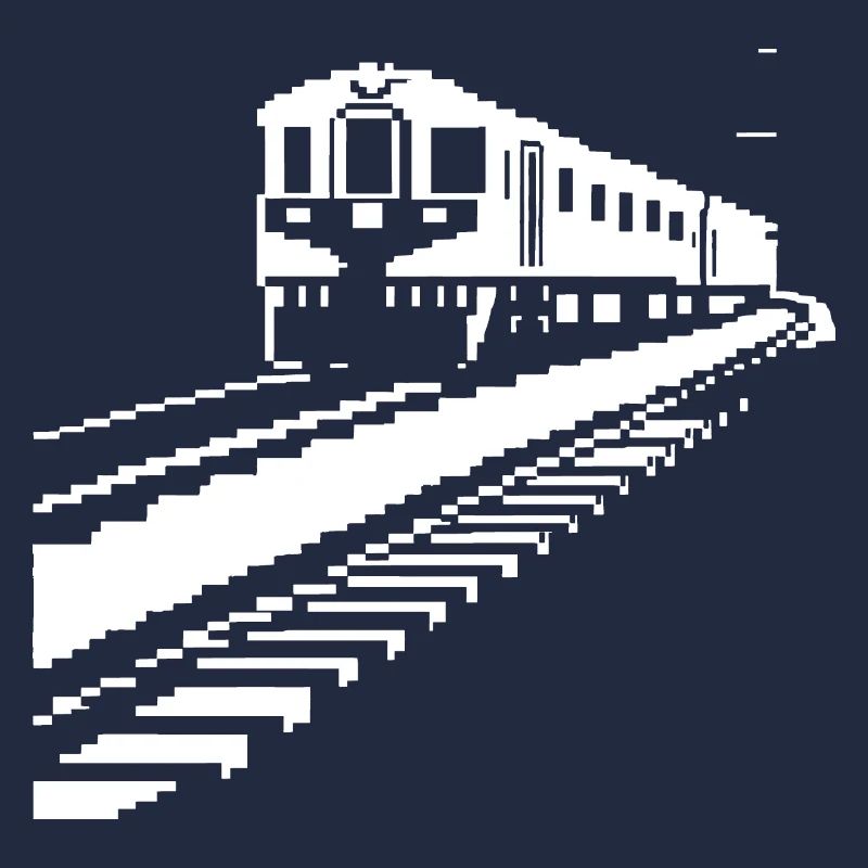 Chemin de fer Pixel Art