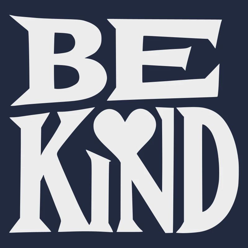 Be kind Slogan mit Herz