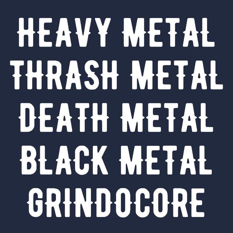 Heavy, Death, Thrash Metal Grindcore Typography