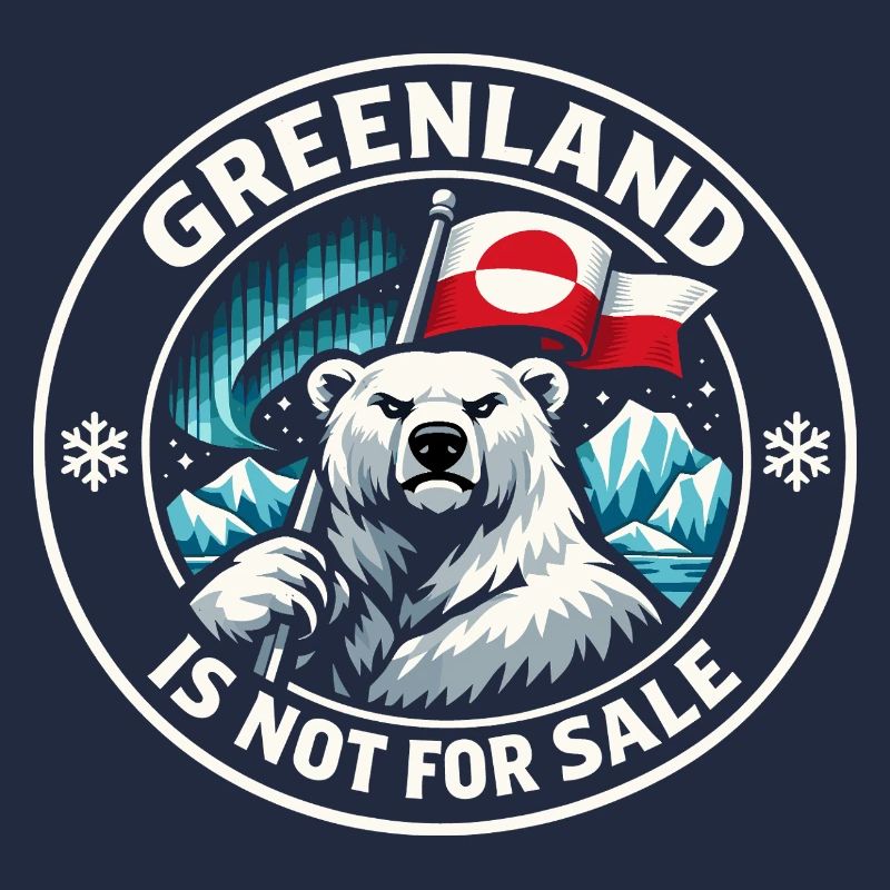 Grönland Flagge Eisbär Geschenk Süß 