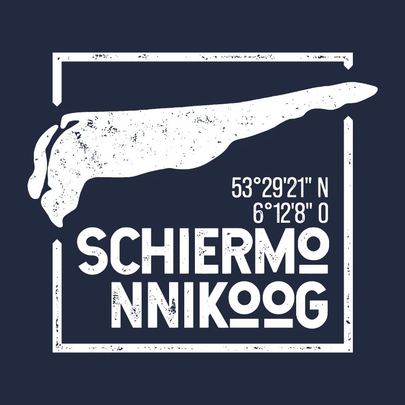 schiermonnikoog | Conception de timbres Island Silhouette