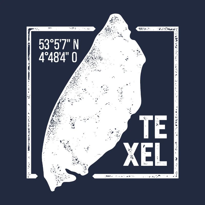 Texel | Island silhouette stamp design