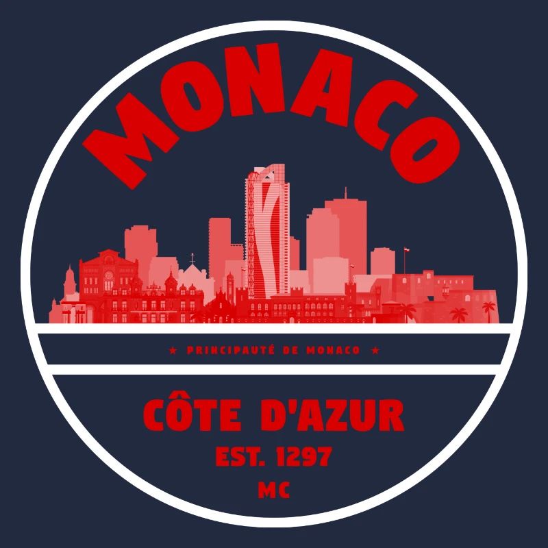 Insigne de la Skyline de Monaco Côte d’Azur