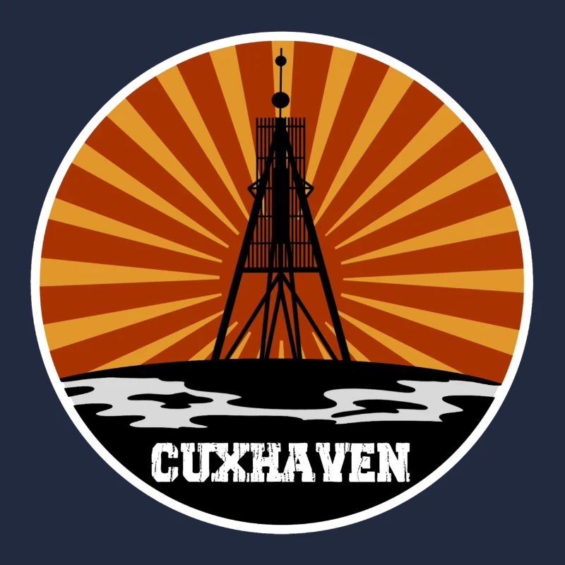 Cuxhaven Retro Skyline
