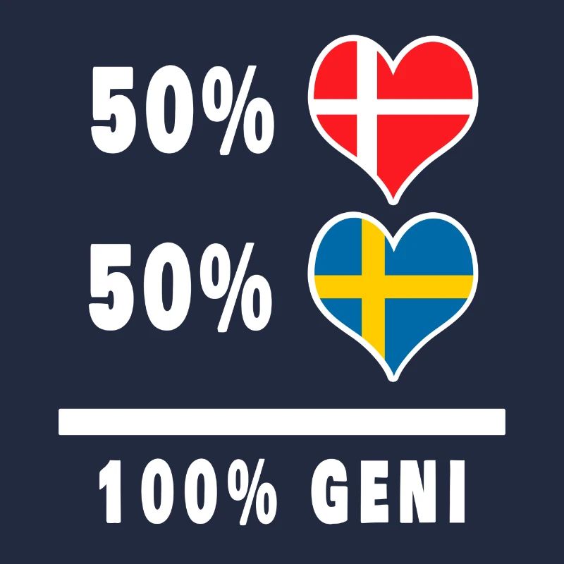 Drapeau 100% génie de la Suède et du Danemark