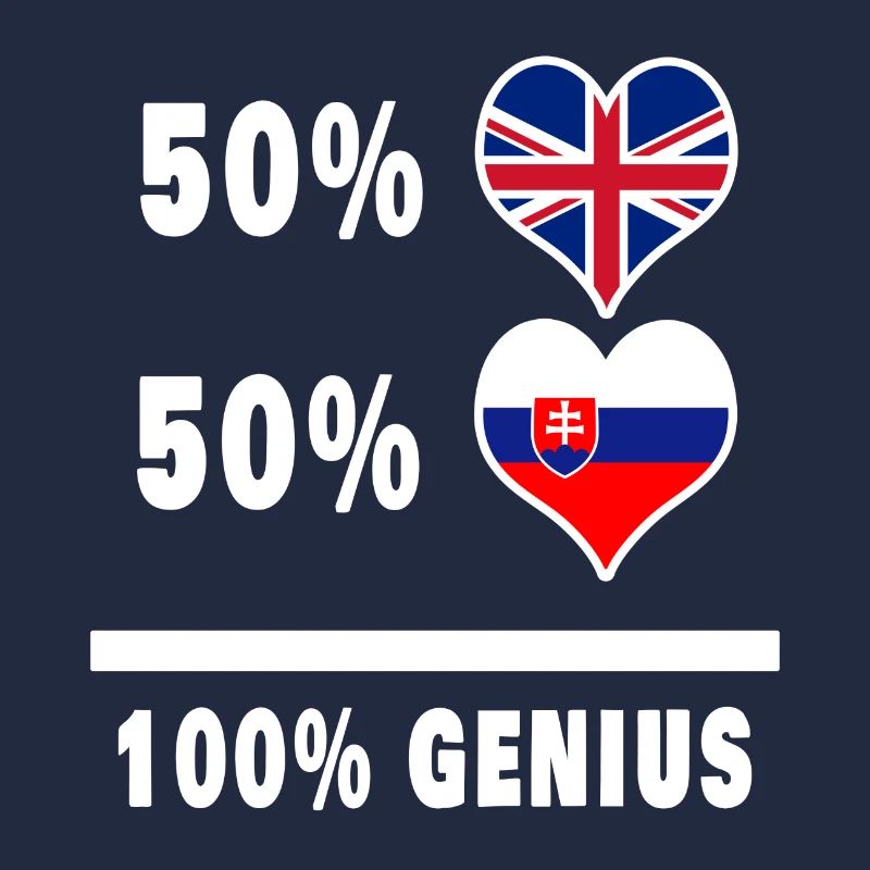 Slovakia and Great Britain 100% Genius Flag
