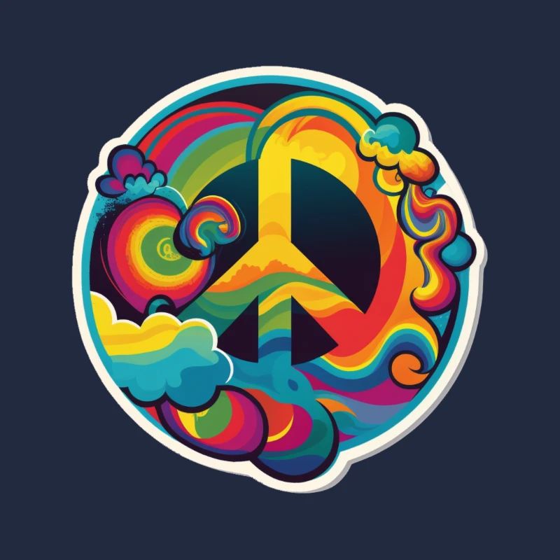 Psychedelisches Peace Zeichen