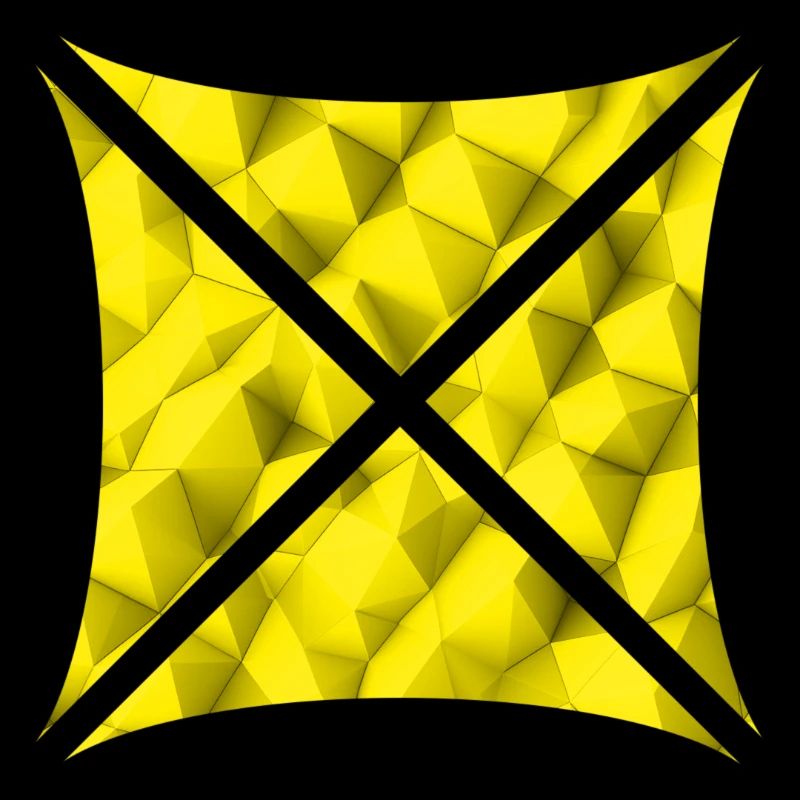Abstraktes Polygon Design gelb