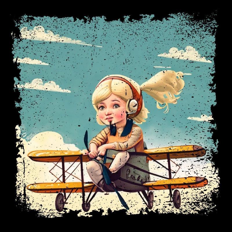 Mädchen sitzt auf einem Doppeldecker | Fantasy