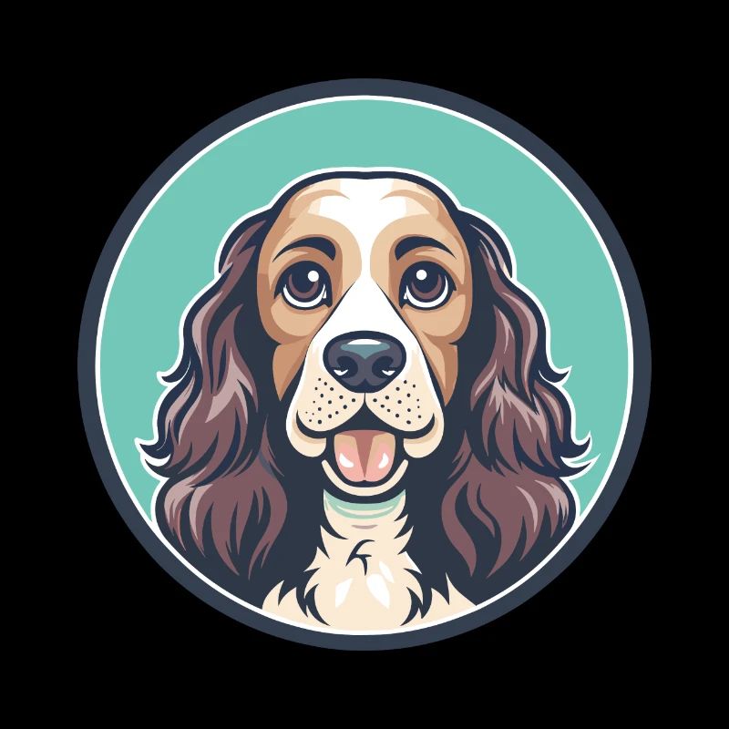 Englischer Cocker Spaniel Hunderasse Karikatur Kawaii